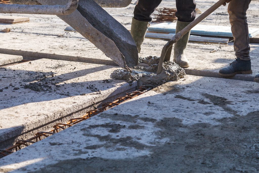 concrete in winter